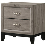 Valen 2-drawer Nightstand Bedside Table Light Taupe | Grey | Light Taupe | 215912