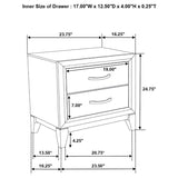 Valen 2-drawer Nightstand Bedside Table Light Taupe | Grey | Light Taupe | 215912