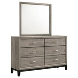 Valen 6-drawer Bedroom Dresser and Mirror Light Taupe | Beige | Light Taupe | 215913M