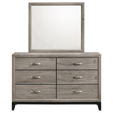 Valen 6-drawer Bedroom Dresser and Mirror Light Taupe | Beige | Light Taupe | 215913M