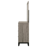 Valen 6-drawer Bedroom Dresser and Mirror Light Taupe | Beige | Light Taupe | 215913M