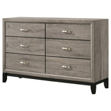 Valen 6-drawer Bedroom Dresser Cabinet Light Taupe | King | Grey | Light Taupe | 215913