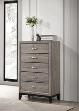 Valen 5-drawer Bedroom Chest of Drawers Light Taupe | King | Brown | Light Taupe | 215915