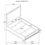 Pembroke 66-inch Queen Panel Bed Washed Oak | Queen | Ivory | Washed Oak | 215921Q
