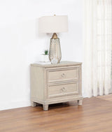 Pembroke 2-drawer Nightstand Bedside Table Washed Oak | Full | Beige | Washed Oak | 215922