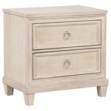 Pembroke 2-drawer Nightstand Bedside Table Washed Oak | Full | Beige | Washed Oak | 215922