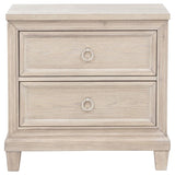Pembroke 2-drawer Nightstand Bedside Table Washed Oak | Full | Beige | Washed Oak | 215922