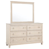 Pembroke 6-drawer Bedroom Dresser with Mirror Washed Oak | Beige | Washed Oak | 215923M