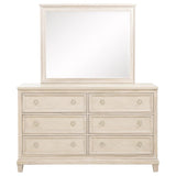 Pembroke 6-drawer Bedroom Dresser with Mirror Washed Oak | Beige | Washed Oak | 215923M