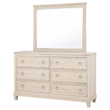 Pembroke 6-drawer Bedroom Dresser with Mirror Washed Oak | Beige | Washed Oak | 215923M