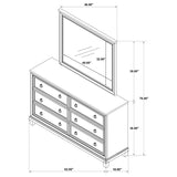 Pembroke 6-drawer Bedroom Dresser with Mirror Washed Oak | Beige | Washed Oak | 215923M