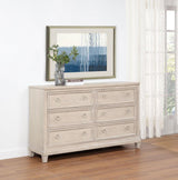 Pembroke 6-drawer Bedroom Dresser Cabinet Washed Oak | Full | Beige | Washed Oak | 215923