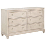 Pembroke 6-drawer Bedroom Dresser Cabinet Washed Oak | Full | Beige | Washed Oak | 215923