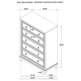 Pembroke 5-drawer Chest of Drawers Washed Oak | Brown | Washed Oak | 215925