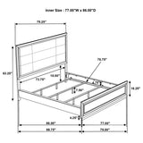 Atlas 63-inch Eastern King Upholstered Panel Bed Grey and Dark Oak | Eastern King | Brown | Dark Oak | 215971KE