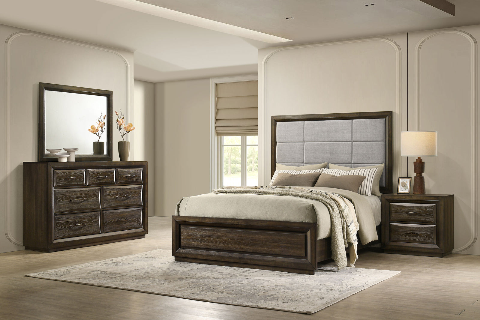 Atlas 4-piece Queen Bedroom Set Dark Oak | Queen / 4-piece | 215971Q-S4