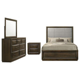 Atlas 4-piece Queen Bedroom Set Dark Oak | Gallery | 215971Q-S4 215971KE-S4 215971KW-S4 215971Q-S5 215971KE-S5 215971KW-S5
