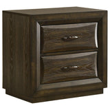Atlas 2-drawer Bedroom Nightstand Bedside Table Dark Oak | Brown | Dark Oak | 215972