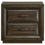 Atlas 2-drawer Bedroom Nightstand Bedside Table Dark Oak | Brown | Dark Oak | 215972