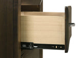 Atlas 2-drawer Bedroom Nightstand Bedside Table Dark Oak | Brown | Dark Oak | 215972