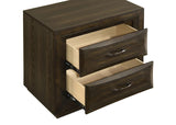 Atlas 2-drawer Bedroom Nightstand Bedside Table Dark Oak | Brown | Dark Oak | 215972