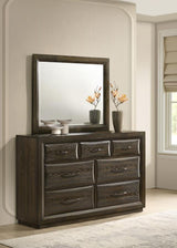 Atlas 7-drawer Bedroom Dresser and Mirror Set Dark Oak | Brown | Dark Oak | 215973M