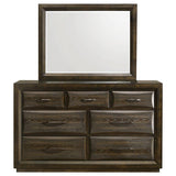 Atlas 7-drawer Bedroom Dresser and Mirror Set Dark Oak | Brown | Dark Oak | 215973M