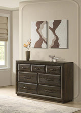 Atlas 7-drawer Bedroom Dresser Cabinet Dark Oak | Brown | Dark Oak | 215973