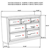 Atlas 7-drawer Bedroom Dresser Cabinet Dark Oak | Brown | Dark Oak | 215973