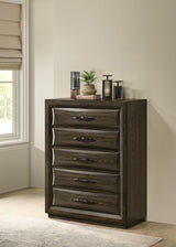 Atlas 5-drawer Bedroom Chest of Drawers Dark Oak | Brown | Dark Oak | 215975