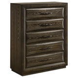 Atlas 5-drawer Bedroom Chest of Drawers Dark Oak | Brown | Dark Oak | 215975