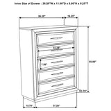 Atlas 5-drawer Bedroom Chest of Drawers Dark Oak | Brown | Dark Oak | 215975