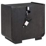 Leandro 2-drawer LED Nightstand with USB Burnished Black | Black | Burnished Black | 222492
