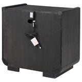 Leandro 2-drawer LED Nightstand with USB Burnished Black | Black | Burnished Black | 222492