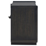 Leandro 2-drawer LED Nightstand with USB Burnished Black | Black | Burnished Black | 222492