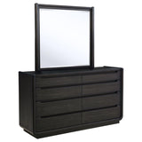 Leandro 8-drawer Bedroom Dresser with Mirror Burnished Black | Black | Burnished Black | 222493M