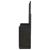 Leandro 8-drawer Bedroom Dresser with Mirror Burnished Black | Black | Burnished Black | 222493M