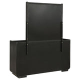 Leandro 8-drawer Bedroom Dresser with Mirror Burnished Black | Black | Burnished Black | 222493M