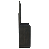 Leandro 8-drawer Bedroom Dresser with Mirror Burnished Black | Black | Burnished Black | 222493M