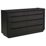 Leandro 8-drawer Bedroom Dresser Cabinet Burnished Black | Black | Burnished Black | 222493