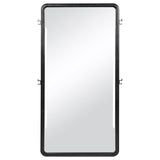 Leandro 76-inch Full Length Floor Mirror Burnished Black | Full | Black | Burnished Black | 222498