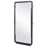 Leandro 76-inch Full Length Floor Mirror Burnished Black | Full | Black | Burnished Black | 222498