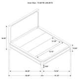 Solano 55-inch California King Panel Bed Weathered Mango