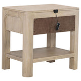 Solano 1-drawer Nightstand Bedside Table Weathered Mango | Brown | Weathered Mango | 222522