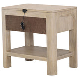 Solano 1-drawer Nightstand Bedside Table Weathered Mango | Brown | Weathered Mango | 222522