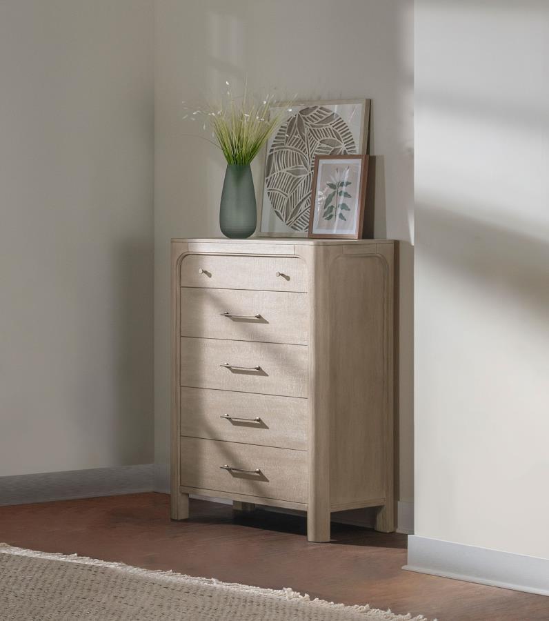 Solano 5-drawer Bedroom Chest of Drawers Weathered Mango | Full | Brown | Weathered Mango | 222525
