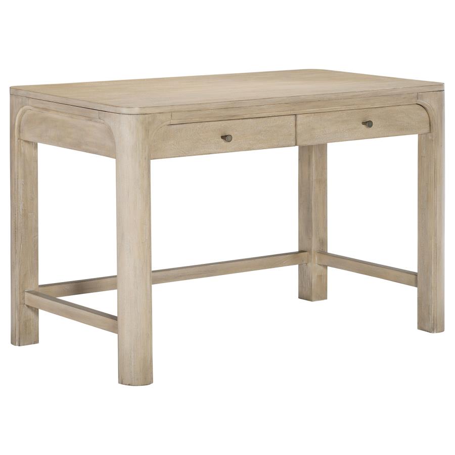 Solano 2-drawer Makeup Table Vanity Desk Weathered Mango