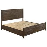 Woodmont 4-piece Eastern King Bedroom Set Golden Brown | Eastern King | Brown | Rustic Golden Brown | 222631KE-S4