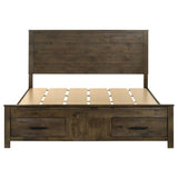 Woodmont Eastern King Storage Bed Rustic Golden Brown | Eastern King | Brown | Rustic Golden Brown | 222631KE