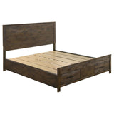 Woodmont California King Storage Bed Rustic Golden Brown | Brown | Rustic Golden Brown | 222631KW